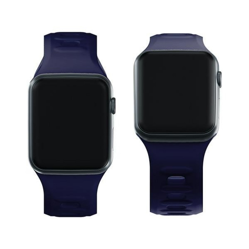 3mk Siliconen Horlogeband voor Apple Watch 38/40/41 mm, oceaanblauw