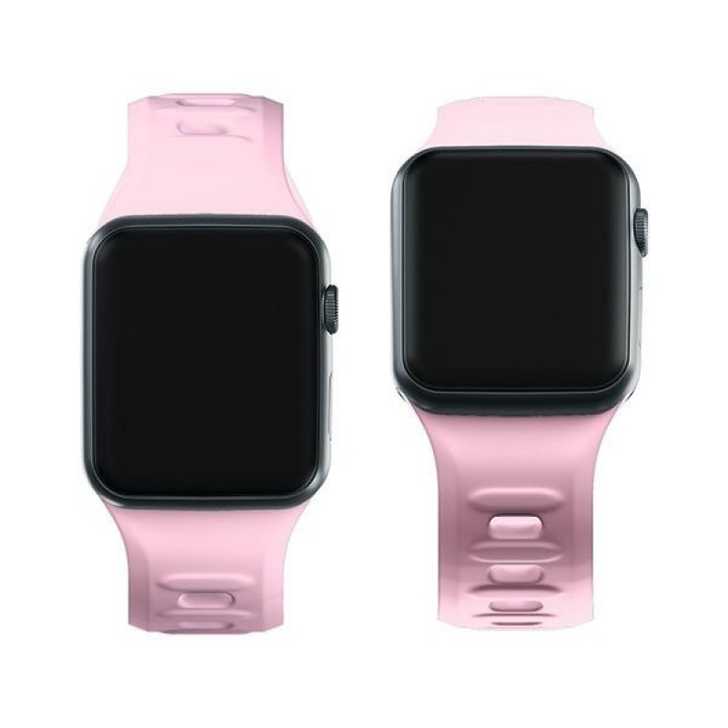 3mk siliconen horlogeband voor Apple Watch 38/40/41 mm, poederroze