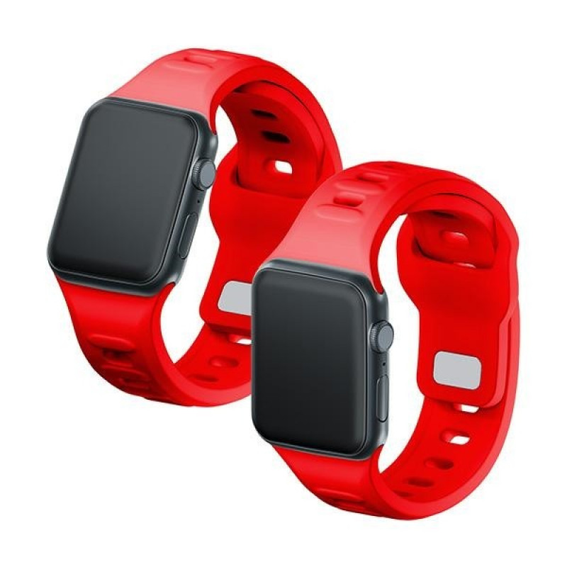 3mk Siliconen horlogeband voor Apple Watch 38/40/41 mm, rood