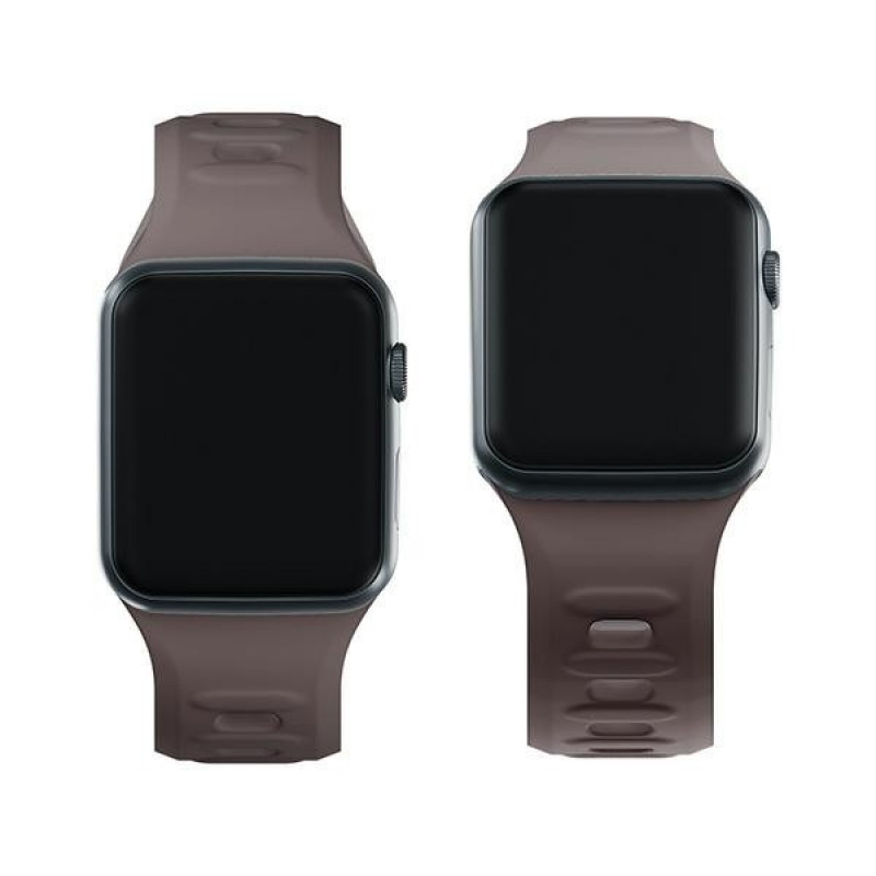3mk siliconen horlogeband voor Apple Watch 38/40/41 mm, taupe