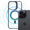 3MK Satin Armor MagCase met MagSafe voor Apple iPhone 15 Pro, transparant met zwart frame