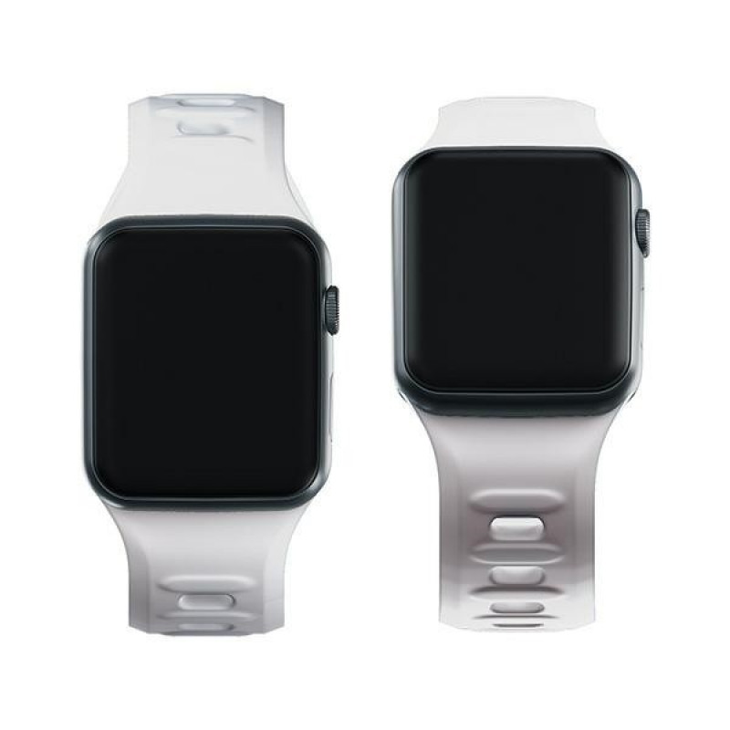 3mk siliconen horlogeband voor Apple Watch 38/40/41 mm, wit