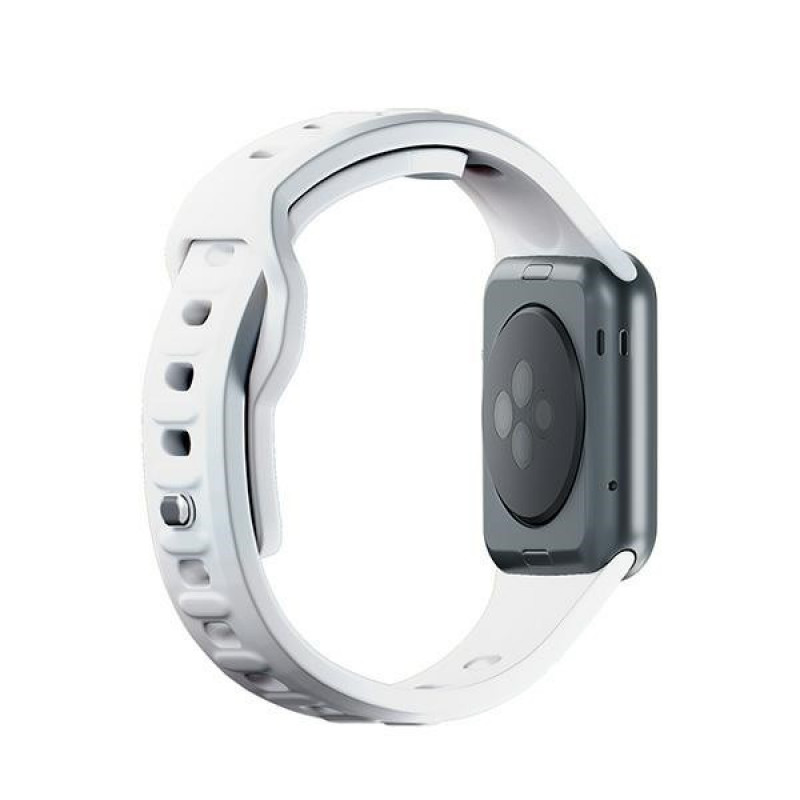 3mk siliconen horlogeband voor Apple Watch 38/40/41 mm, wit