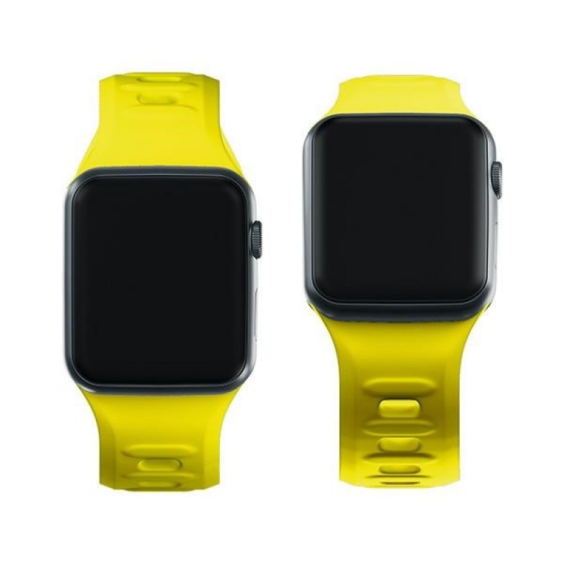 3mk Silicone horlogeband voor Apple Watch 38/40/41 mm, geel
