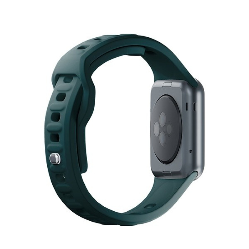 3mk siliconen horlogeband voor Apple Watch 42/44/45/49 mm, dennengroen