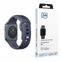 3mk siliconen horlogeband voor Apple Watch 42/44/45/49 mm, grijs