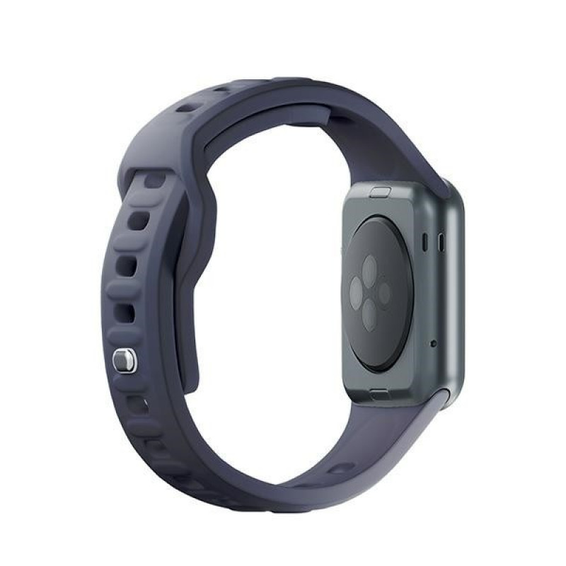3mk siliconen horlogeband voor Apple Watch 42/44/45/49 mm, grijs
