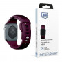 3mk Siliconen Horlogeband voor Apple Watch 42/44/45/49 mm, moerbei / bordeaux