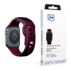 3mk Siliconen Horlogeband voor Apple Watch 42/44/45/49 mm, moerbei / bordeaux
