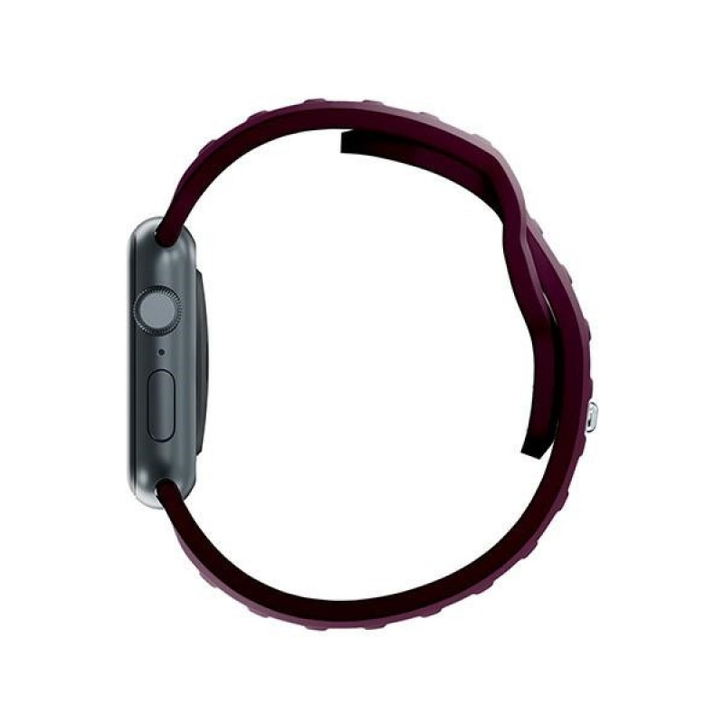 3mk Siliconen Horlogeband voor Apple Watch 42/44/45/49 mm, moerbei / bordeaux