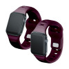 3mk Siliconen Horlogeband voor Apple Watch 42/44/45/49 mm, moerbei / bordeaux