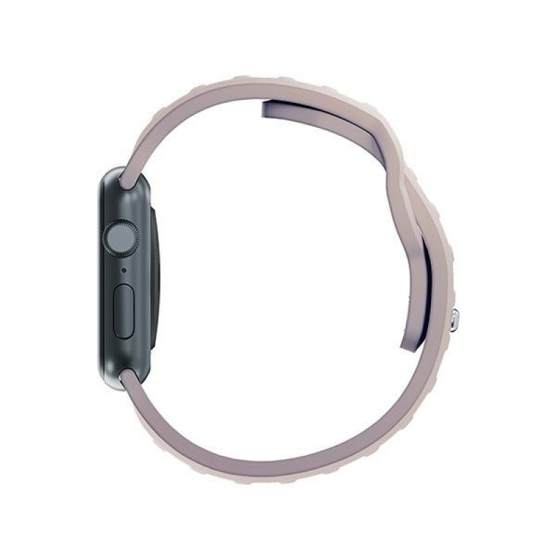 3mk siliconen horlogeband voor Apple Watch 42/44/45/49 mm, roze-beige / latte