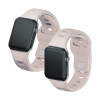 3mk siliconen horlogeband voor Apple Watch 42/44/45/49 mm, roze-beige / latte
