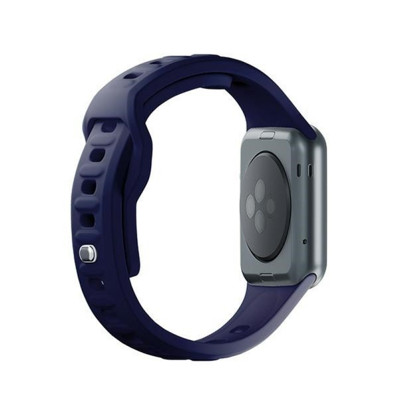 3mk Siliconen Horlogeband voor Apple Watch 42/44/45/49 mm, oceaanblauw