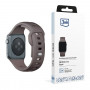 3mk siliconen horlogeband voor Apple Watch 42/44/45/49 mm, taupe