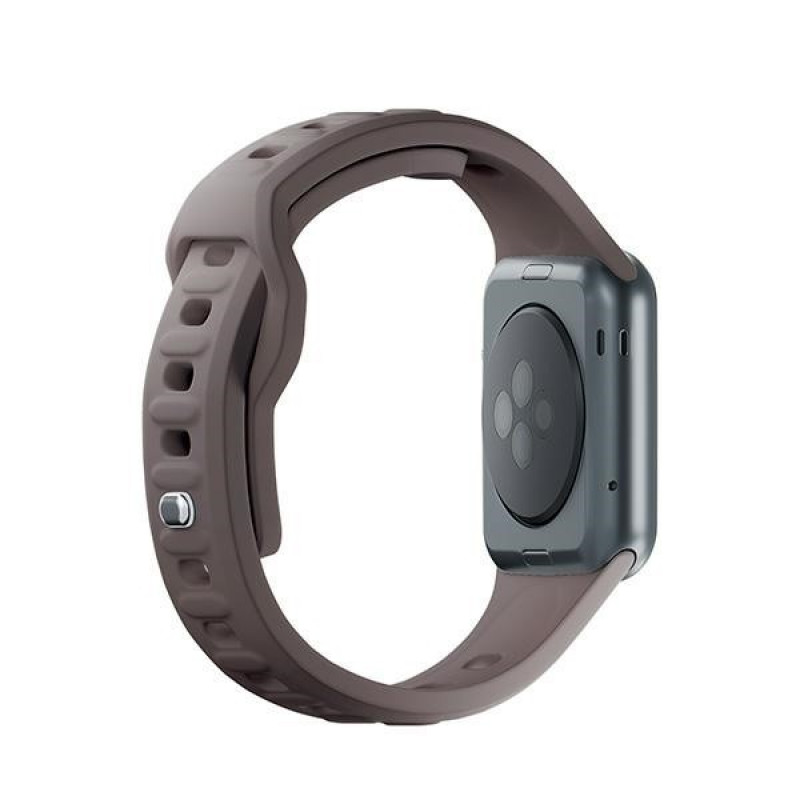 3mk siliconen horlogeband voor Apple Watch 42/44/45/49 mm, taupe
