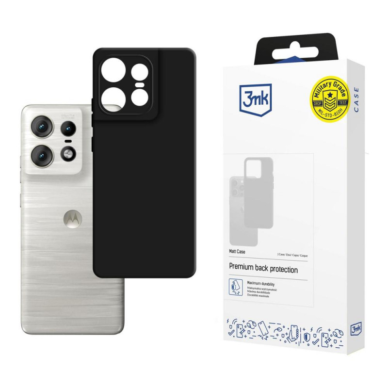 3MK Matt Case Motorola Edge 50 Pro, zwart