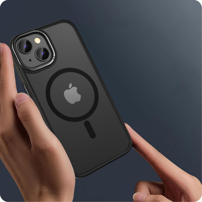Tech-Protect MagMat 2 MagSafe Apple iPhone 15 hoesje, mat zwart