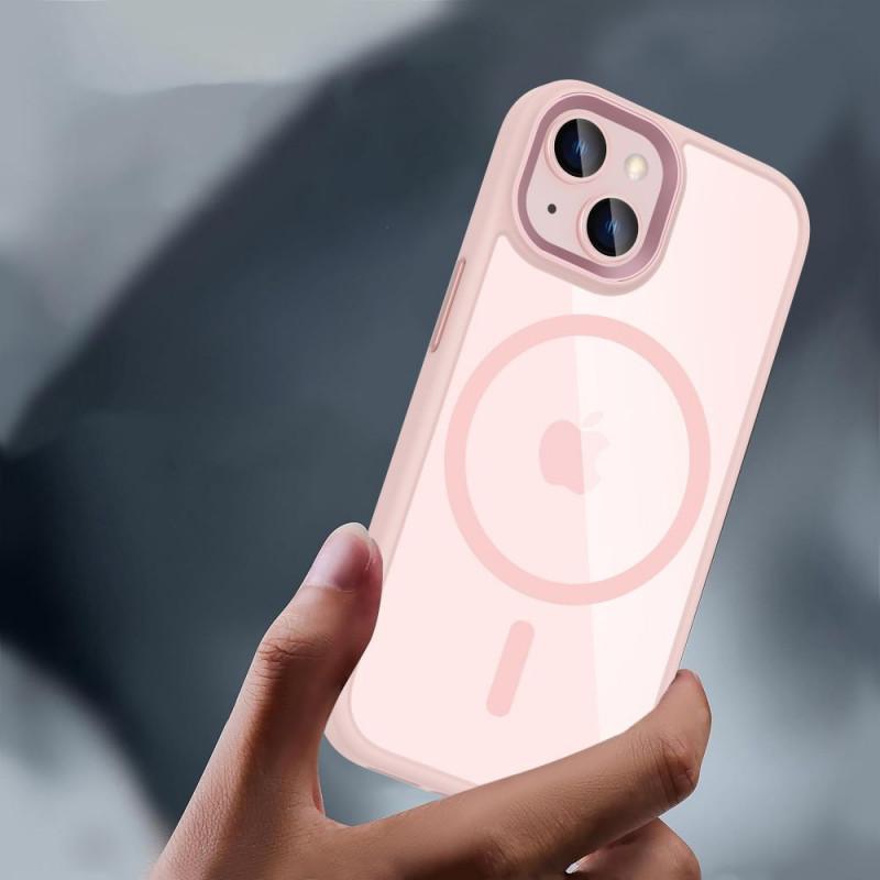 Tech-Protect MagMat MagSafe Apple iPhone 15 hoesje, roze/transparant