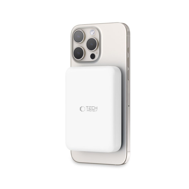 Tech-Protect PB11 LifeMag MagSafe powerbank 10000 mAh, 15 W, wit