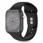 Tech-Protect siliconen band voor Apple Watch 4/5/6/7/8/9/SE/10 (38/40/41/42 mm), zwart
