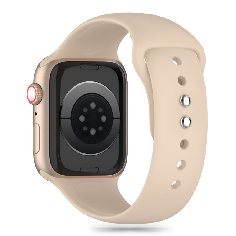 Tech-Protect siliconen band voor Apple Watch 4/5/6/7/8/9/SE/10 (38/40/41/42 mm), walnoot
