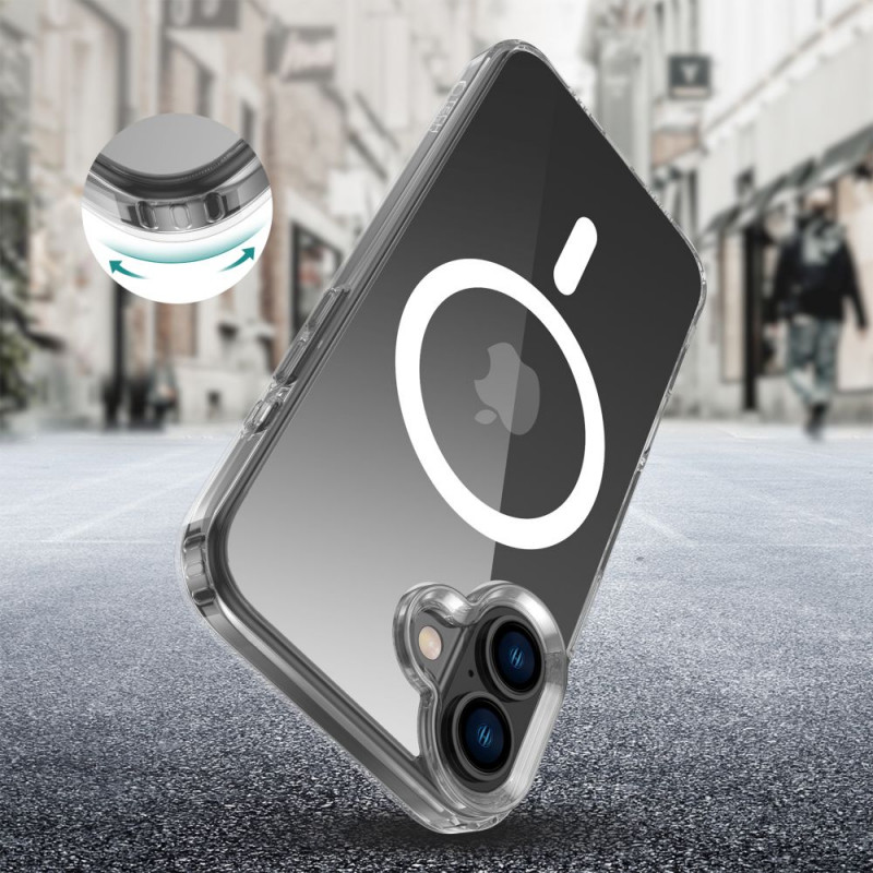 Tech-Protect Flexair Hybrid MagSafe-hoesje voor Apple iPhone 16 Plus, transparant