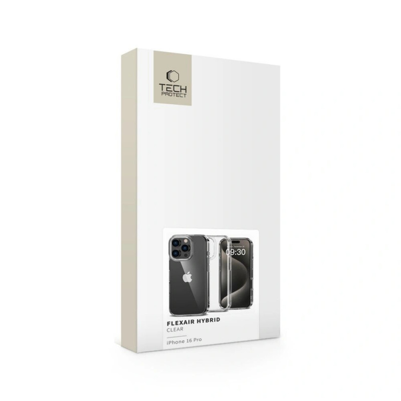 Tech-Protect Flexair Hybrid hoesje voor Apple iPhone 16 Pro, transparant