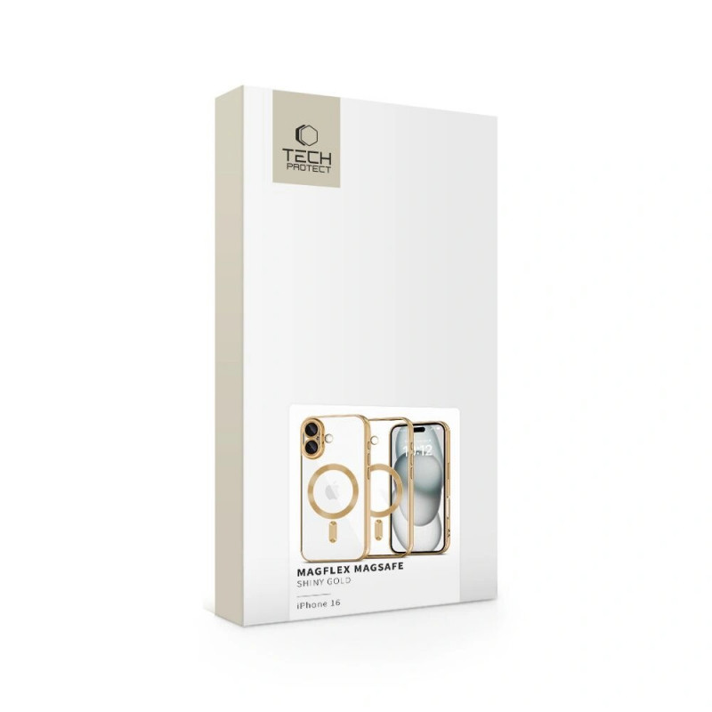 Tech-Protect MagFlex MagSafe-hoesje voor Apple iPhone 16, glanzend goud