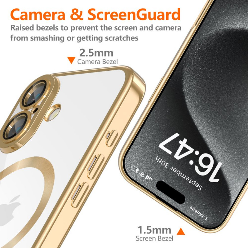 Tech-Protect MagFlex MagSafe-hoesje voor Apple iPhone 16, glanzend goud