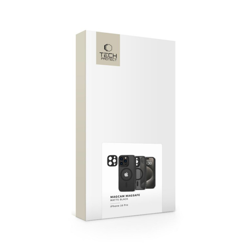 Tech-Protect MagCam MagSafe-hoesje voor Apple iPhone 16 Pro, mat zwart