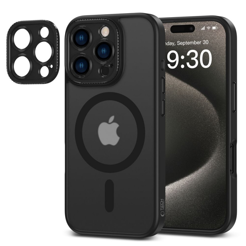 Tech-Protect MagCam MagSafe-hoesje voor Apple iPhone 16 Pro, mat zwart