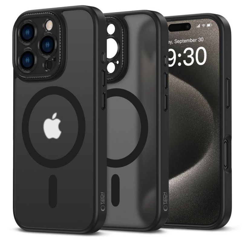 Tech-Protect MagCam MagSafe-hoesje voor Apple iPhone 16 Pro Max, mat zwart