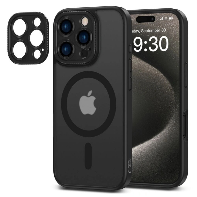 Tech-Protect MagCam MagSafe-hoesje voor Apple iPhone 16 Pro Max, mat zwart