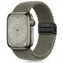 Tech-Protect Nylonmag-band voor Apple Watch 4/5/6/7/8/9/SE/Ultra 1/2, 42/44/45/49 mm, olijfgrijs