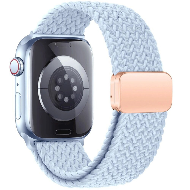 Tech-Protect Nylonmag band voor Apple Watch 4/5/6/7/8/9/SE/10, 38/40/41/42 mm, lichtblauw