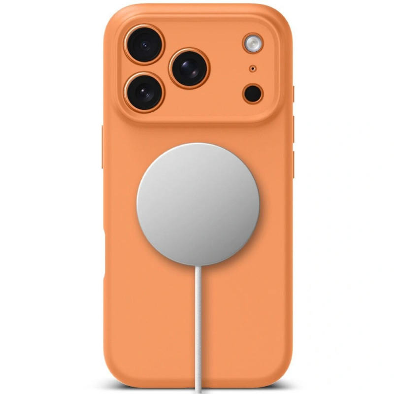 Tech-Protect silicone MagSafe-hoesje voor Apple iPhone 17 Pro, kosmisch oranje