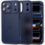 Tech-Protect Magmat hoesje voor Apple iPhone 17 Pro, mat mat diepblauw
