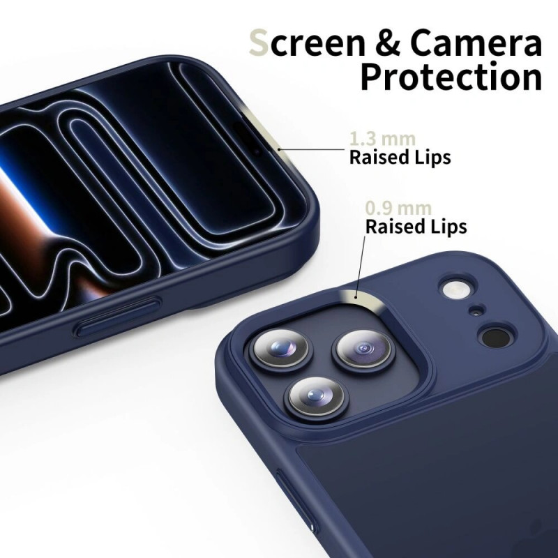 Tech-Protect Magmat hoesje voor Apple iPhone 17 Pro, mat mat diepblauw