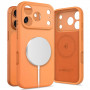 Tech-Protect silicone MagSafe-hoesje voor Apple iPhone 17 Pro Max, kosmisch oranje
