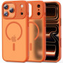 Tech-Protect Magmat MagSafe-hoesje voor Apple iPhone 17 Pro Max, mat cosmetisch oranje