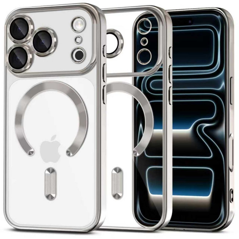 Tech-Protect MagFlex MagSafe-hoesje voor Apple iPhone 17 Pro, glanzend zilver