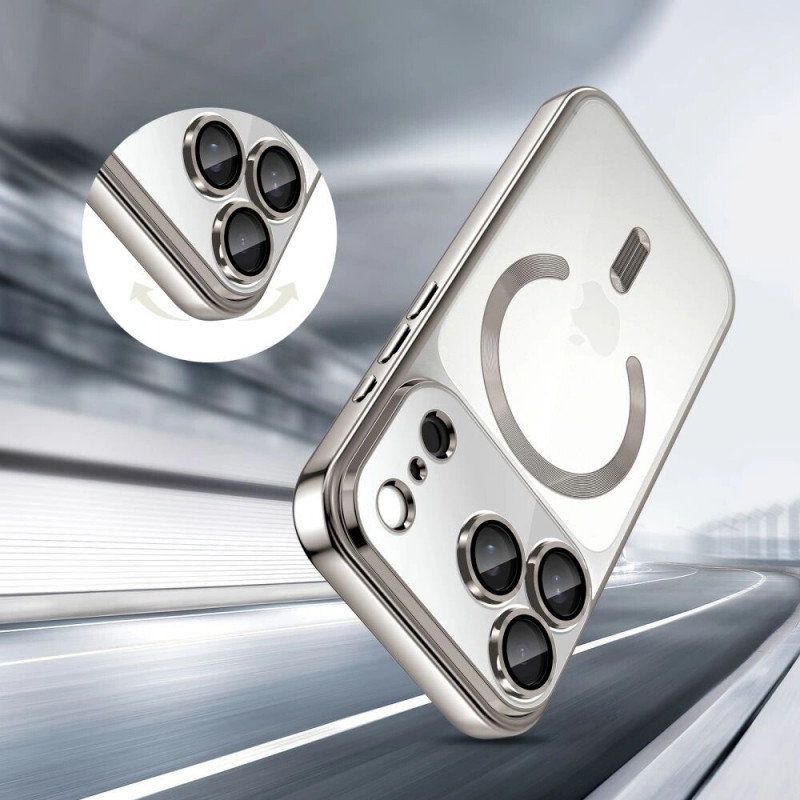 Tech-Protect MagFlex MagSafe-hoesje voor Apple iPhone 17 Pro, glanzend zilver