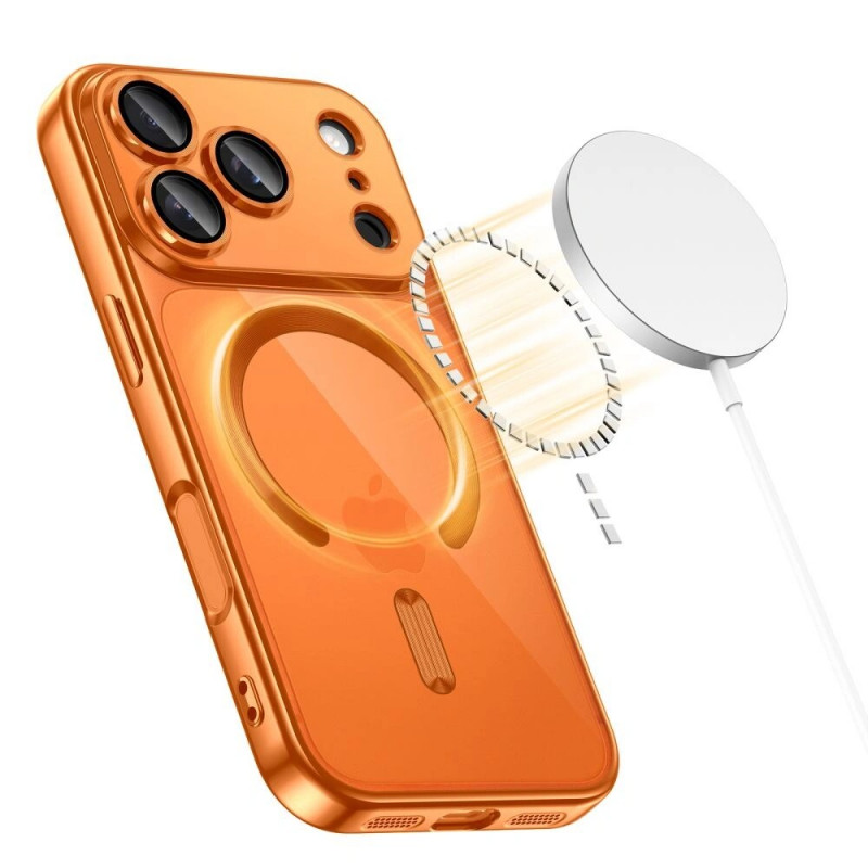 Tech-Protect MagFlex MagSafe-hoesje voor Apple iPhone 17 Pro, glanzend oranje