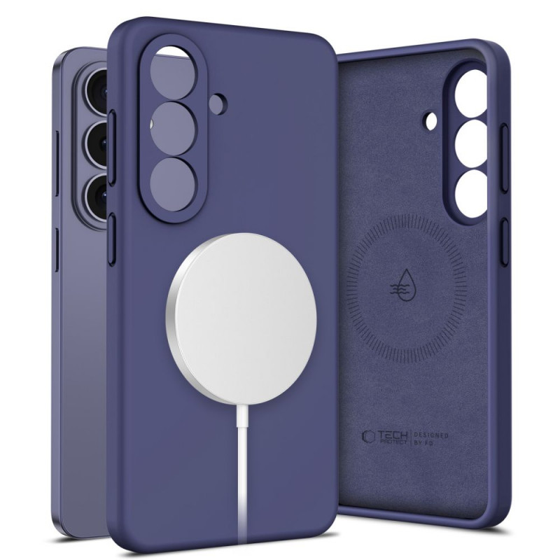 Tech-Protect silicone MagSafe-hoesje voor Samsung Galaxy S26, Cobalt Violet