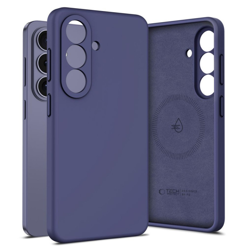 Tech-Protect silicone MagSafe-hoesje voor Samsung Galaxy S26, Cobalt Violet