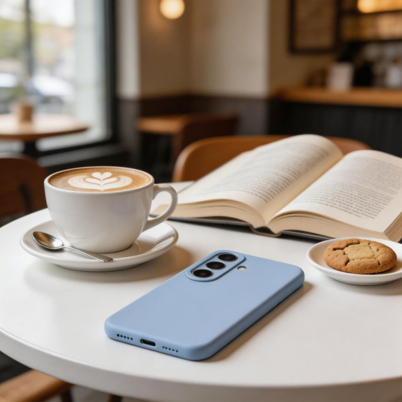 Tech-Protect Siliconen MagSafe-hoesje voor Samsung Galaxy S26, hemelsblauw