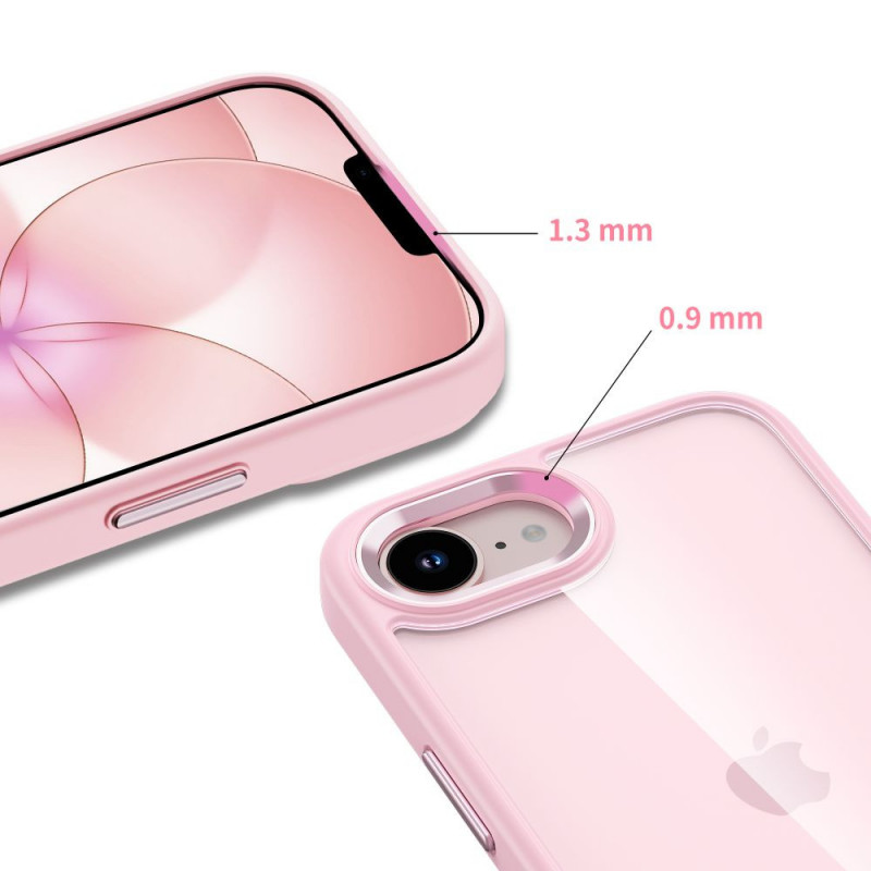 Tech-Protect Magmat-hoesje voor Apple iPhone 16e / 17e, zachtroze/transparant