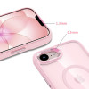 Tech-Protect Magmat MagSafe-hoesje voor Apple iPhone 16e / 17e, zachtroze/transparant