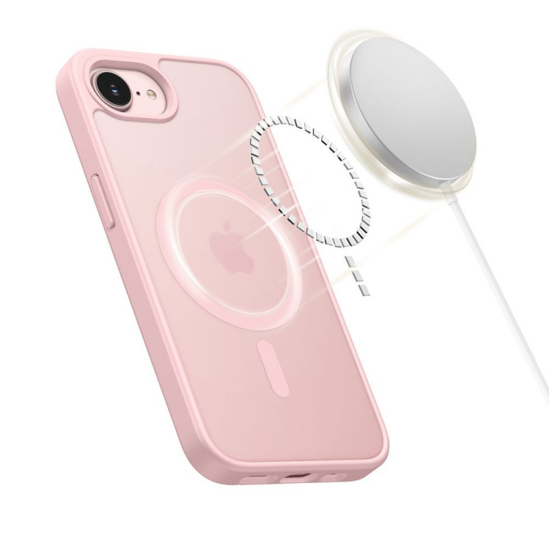 Tech-Protect BasicMag MagSafe-hoesje voor Apple iPhone 16e / 17e, mat zachtroze